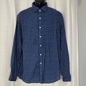 Polo by Ralph Lauren Blue & White Long Sleeve Casual Button Down Shirt Size XXL